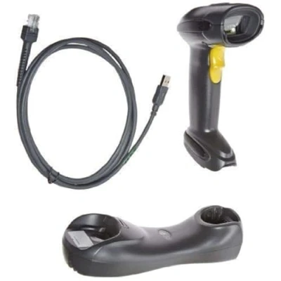 Imagen de Zebra/Motorola Symbol DS6878 SR 2D escáner de código barras inalámbrico Bluetooth, incluye soporte y cable USB (reacondicionado certificado)