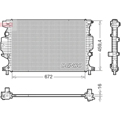 Imagen de Radiador, refrigeración del motor DENSO DRM10121