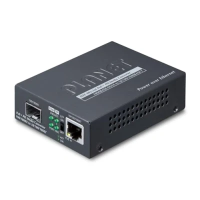 Imagen de Planet 802.3at PoE+ PD convertidor de medio 2000 Mbit/s Negro