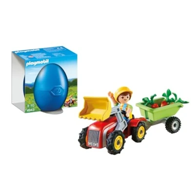 Imagen de PLAYMOBIL Huevos Niño con Tractor, playset (4943)