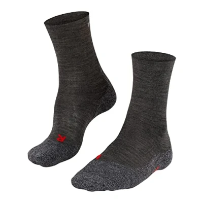 Imagen de FALKE TK2 Explore Sensitive M SO lana hilo funcional anti ampollas gruesa 1 par, Calcetines para senderismo Hombre, Gris (Asphalt Melange 3180), 46 48