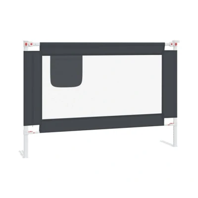 Imagen de Riel de seguridad para cama infantil, color gris oscuro, 100 x 25 cm, tela