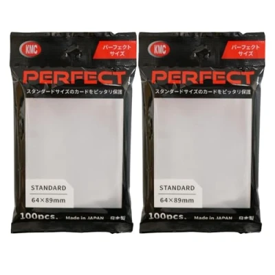 Imagen de Fundas para Cartas de Juego Magic/Pokemon KMC Perfect Size 200 (2 Paquetes 100) Importación Japón Made in Japan
