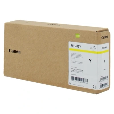 Imagen de Canon PFI 706Y cartucho de tinta amarillo XL (original)