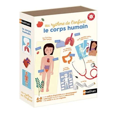 Imagen de Nathan Au Rythme de l&#039;enfant Le Corps Humain Coffret éducation Positive pour Enfants 3 à 8 ANS Humano Caja educación niños años, Multicolor, Talla única (Jumbodiset 1120600021)