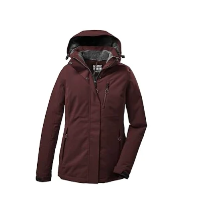 Imagen de killtec Mujer Chaqueta funcional/chaqueta de invierno con capucha cremallera KOW 140 WMN JCKT, dunkelweinrot, 42, 37411 000