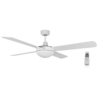 Imagen de Orbegozo CP 87132 Ventilador de Techo con Mando a Distancia y luz, 4 Palas, 132 cm diámetro, Potencia 60 W 3 velocidades, Blanco