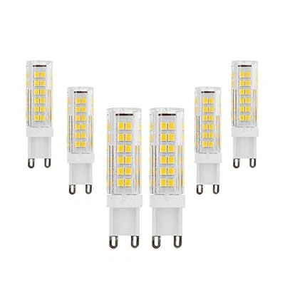 Imagen de WANGPEI Bombillas LED g9 Equivalente 9W Halógena de 90W Blanco Cálido 3000K 900LM Lámpara Ahorro Energía No Regulable(Paquete 6)