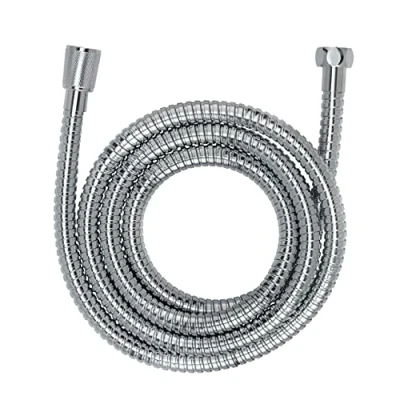 Imagen de WENKO Flexo para ducha acero inoxidable 125 cm manguera de con protección contra torsión y aprobación agua potable Plata