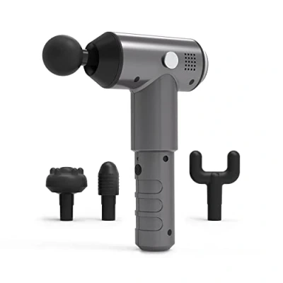Imagen de medisana MG 500 Pro Pistola de masaje con 4 cabezales y 3 potentes niveles vibración Auto para hombro, pecho, espalda bolsa almacenamiento