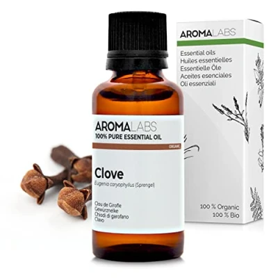 Imagen de BIO Aceite Esencial CLAVO 30mL 100% Puro, Natural, Quimiotipado y Certificado AB AROMA LABS (Marca Francesa)