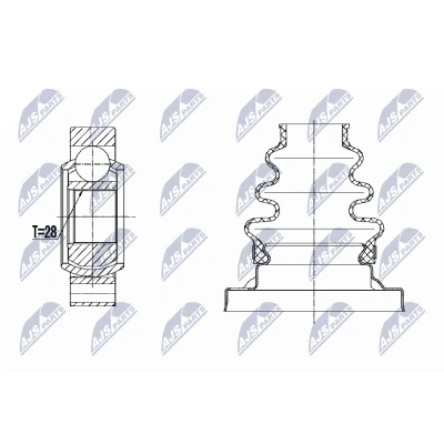 Imagen de NTY NPW BM 031 Junta Homocinética Caja de cambios manual Eje trasero BMW: 5 Berlina