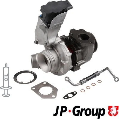 Imagen de JP GROUP 1417800610 Turbocompresor de gases escape incl. kit juntas, con tubería entrada aceite BMW: 5 Berlina, X3, 1 Hatchback