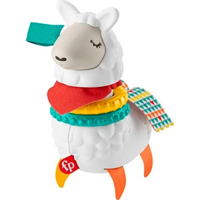 Imagen de Fisher Price sonajero Llama Click Clack, Juguete sensorial + 3 Months (FXC20)