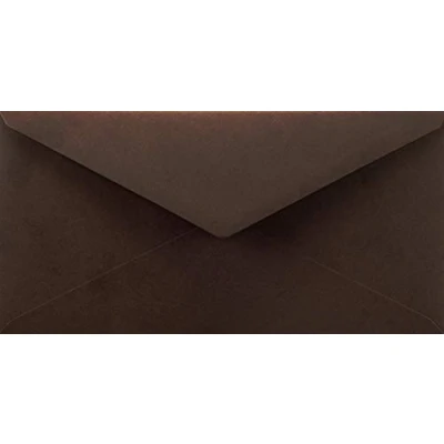 Imagen de Netuno 25x sobres largos marrones DIN DL 110x220mm 115g Sirio Color Cacao engomado solapa puntiaguda sin ventana americanos para invitaciones Navidad tarjetas boda facturas cartas dinero bricolaje