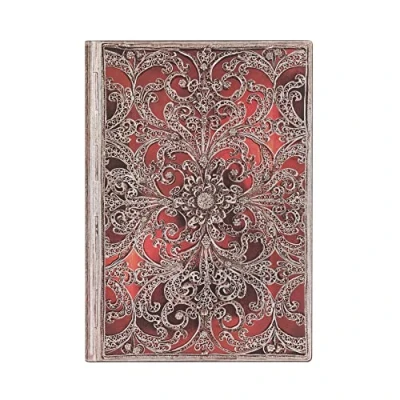 Imagen de Garnet (Silver Filigree Collection) Midi Lined Softcover Flexi Journal: softcover, 100 gsm, ribbon marker, memento pouch, elastic closure