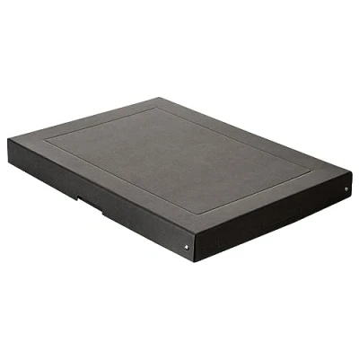Imagen de FALKEN PureBox Caja de almacenamiento con tapa (40 mm, DIN A3, cartón reciclado, resistente, vegano), color negro