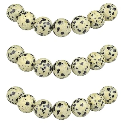 Imagen de MJDCB 12mm 30 piezas Cuentas de Piedra Piel Leopardo Roja Redondas Sueltas Piedras Semipreciosas Naturales para Hacer Joyas Pulseras Collares