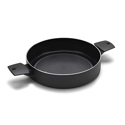 Imagen de Moneta Recy Cazuela de Inducción, Superficie Material Reciclado, Revestimiento Antiadherente y Antirayaduras, Apta para Todas las Cocinas el Lavavajillas. Diámetro 28 cm