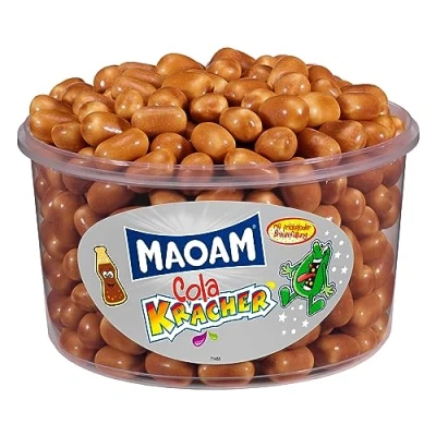 Imagen de Haribo Maoam, Cola Kracher/Petardo de Cola, Grageas, Caramelos Masticables, Golosinas, 265 Unidades, 1200g Tarro