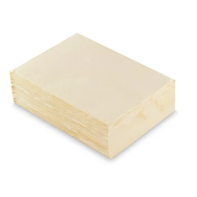 Imagen de Morigami, Servilleta Rectangular, Pliegue 1/4, Punta Punta, Crema, 50 servilletas