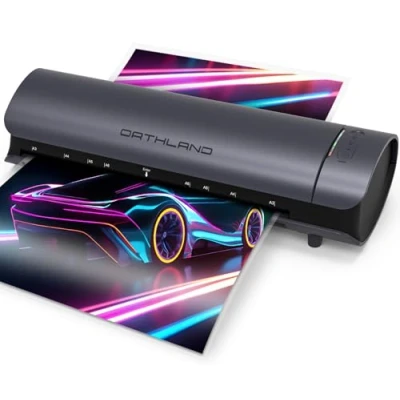 Imagen de Orthland Plastificadora A3 con 30 Fundas Plastificar para A4 A5 A6, 9 in 1 Laminadora Frío y Caliente, Maquina p Cortador de Papel Redondeador Escolar Oficina Hogarar Foto