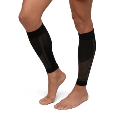 Imagen de DANISH ENDURANCE Manga de Compresión Premium Unisex, Medias para Deporte, Running, Varices, Ciclismo Negro/Gris XL
