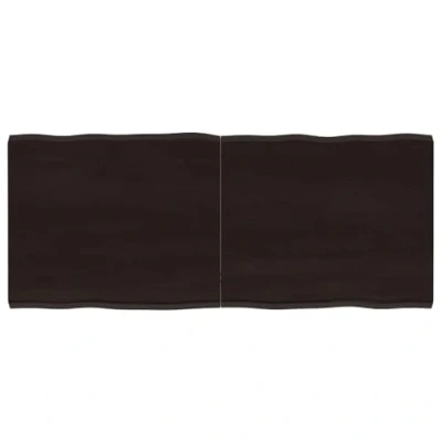 Imagen de vidaXL Tablero Mesa Madera tratada Borde Vivo marrón 120x50x(2 4) cm