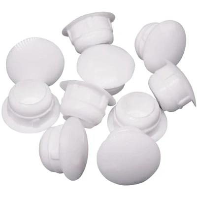 Imagen de SKIR&#039;CO (40 unidades) tapones de plástico blanco 10 mm, tapas para agujeros taladro, muebles, tornillo