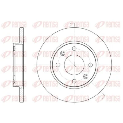 Imagen de REMSA 6535.00 Disco de freno Eje delantero 247, 247 13 4 macizo PEUGEOT: 206 Hatchback, 306 SW, CITROËN: Xsara Coupé