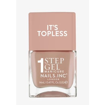 Imagen de Nails Inc Topless Madison (bronceado) Esmalte gel sin UV, 1 paso, hasta 8 días, secado rápido, vegano, 21 free, para niños y adultos, base ni top coat