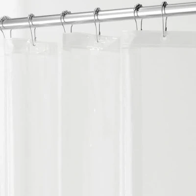 Imagen de iDesign Cortinas de baño tela, cortina impermeable poliéster 180,0 cm x 200,0 cm, ducha resistente al moho, transparente