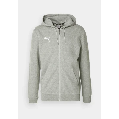 Imagen de Puma Teamgoal Casuals Hooded Jacket Sudadera con cremallera, Hombre, Talla: Large, Medium gray heather/white