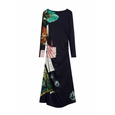 Imagen de Desigual Collage Asymmetrical Vestido largo, Mujer, Talla: Small, Black
