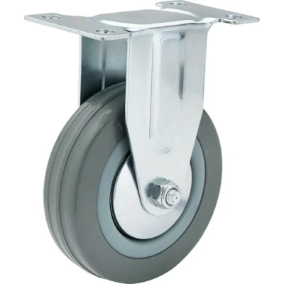 Imagen de Draper 65482 100Mm Dia. Fixed Plate Fixing Rubber Castor S.W.L. 80Kg