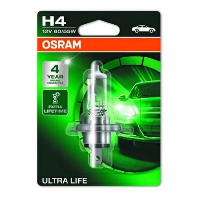 Imagen de OSRAM 64193ULT 01B Lámpara, faro de carretera H4 12V 60/55W 3200K Halógena VOLKSWAGEN: Multivan 5 (7HM, Beetle Hatchback, Caddy 3, SEAT: Ibiza 3