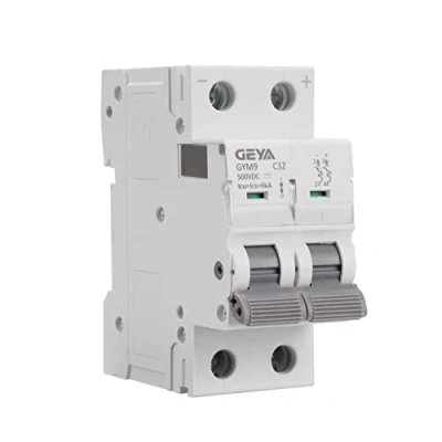 Imagen de GEYA Mini Disyuntor DC,Carril Din 6KA DC MCB (2P 32A 500VDC)
