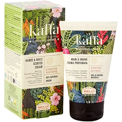 Imagen de Helan, Kaffa, Crema de Manos Secas y Agrietadas Fortalecedor Uñas, Hidratante Perfumada Natural Protectora contro Agentes Atmosféricos, con Almendras Dulces Vitamina E, 50 ml