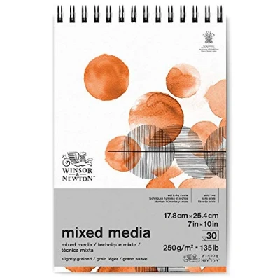 Imagen de Winsor &amp; Newton Bloc papel Multi técnica(17,8 x 24,5 cm), Blanco