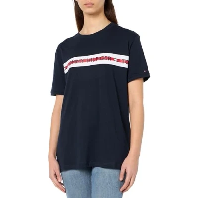 Imagen de Tommy Hilfiger Cn Ss Tee Logo, Camisetas P/V para Mujer, Azul (desert Sky ), XL