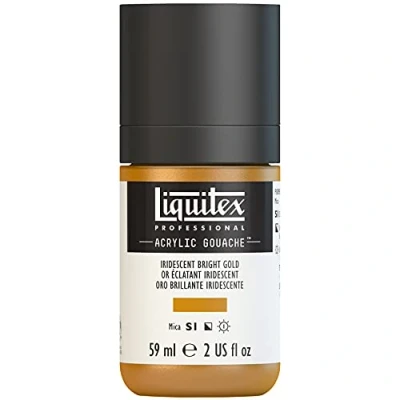 Imagen de Liquitex Professional Gouache acrílico extrafino viscocidad Baja, Tubo 59 ml, Oro Brillo Iridiscente,
