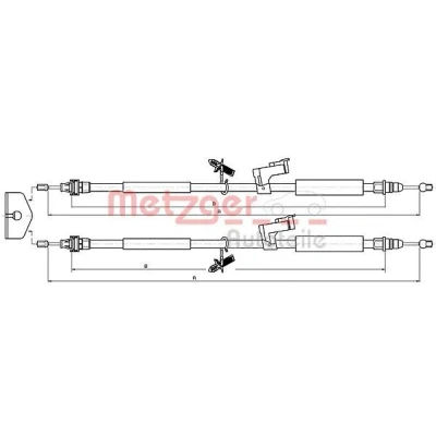 Imagen de METZGER 10.5368 Cable de Freno Mano posterior 1830/1700+1873/1745 COFLE FORD: Focus C Max, 2