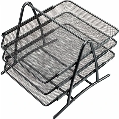 Imagen de Helit H unidad 2518295 malla estante, compartimentos extraíbles, Conjunto de 3, negro