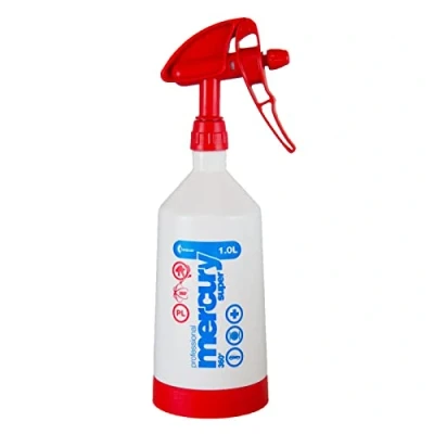 Imagen de Kwazar Botella pulverizadora Mercury Super Pro+ con sistema 360 y cabezal pulverizador de doble acción rojo, 1 l