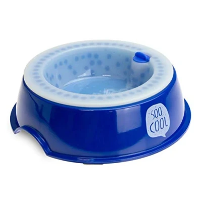 Imagen de Karlie Cooling Bowl K Plato para Comida Y Bebida Fría 22X22X6,2Cm, Plástico con Bolas de Gel, Azul, L: 22 cm B: H: 6,2