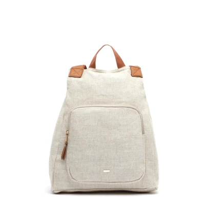 Imagen de MISAKO Kursi mochila antirrobo de tela Mujer Natural 41 X 32 12 cm