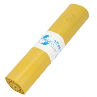 Imagen de DEISS PREMIUM 13001 Bolsas para residuos, rollo de 25, tipo 60, color amarillo