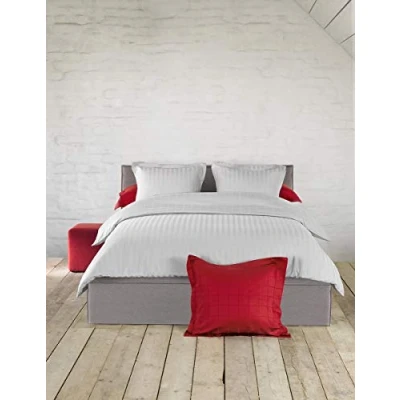 Imagen de de Witte Lietaer Zygo Juego Ropa Cama, algodón Peinado, Gris Claro, 140x220 cm