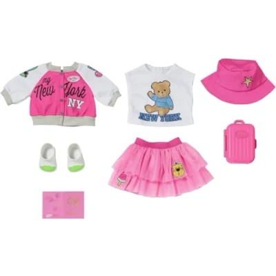 Imagen de BABY born Deluxe Ropa de Viaje para muñeca con Gorro, Zapatos, Pasaporte y Maleta muñecas 43 cm, 836316 Zapf Creation