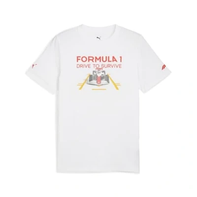 Imagen de Puma F1 DTS Graphic RACE TEE Camiseta estampada, Hombre, Talla: XL, White